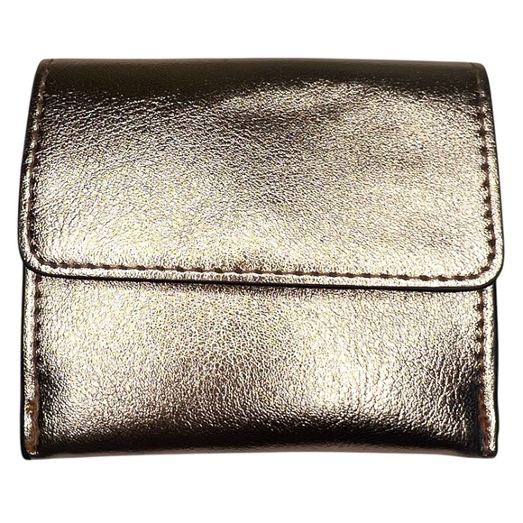 Express Mini Card Change Wallet Metallic Bronze NWT - Picture 1 of 7